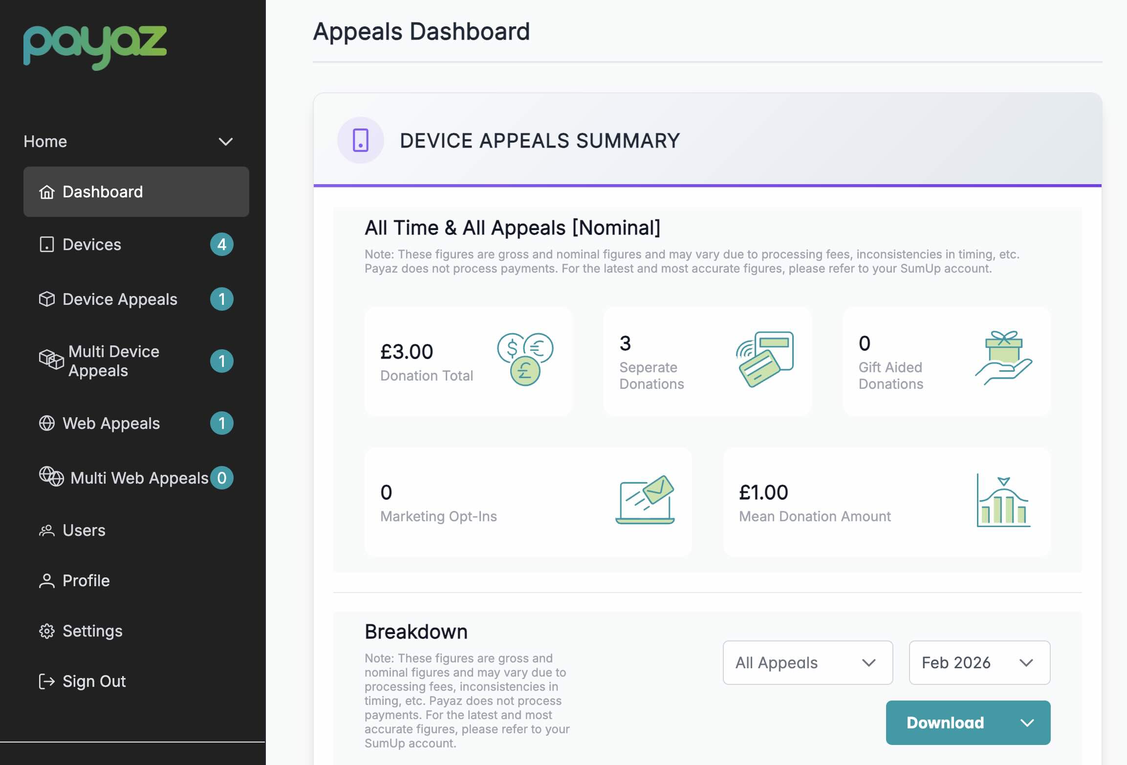 Payaz Platform Interface